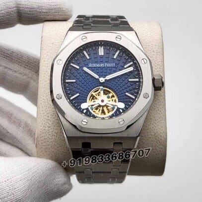 ap tourbillon replica Royal Oak Smoked Blue Dial 41mm
