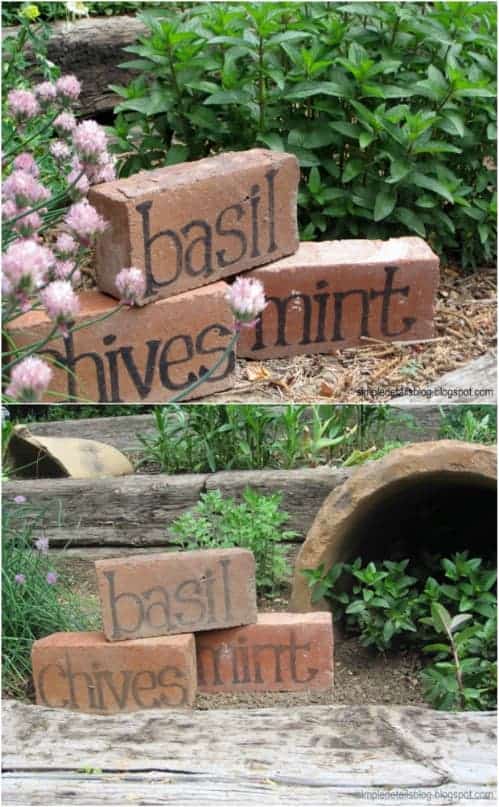 1. Simple DIY Brick Markers