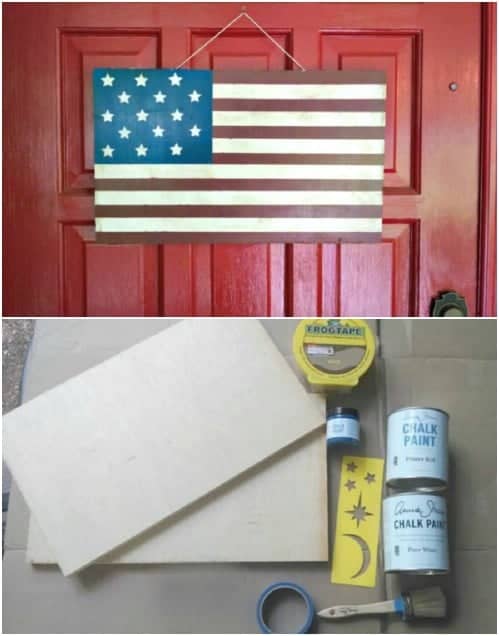 3. Chalk Paint Americana Flag