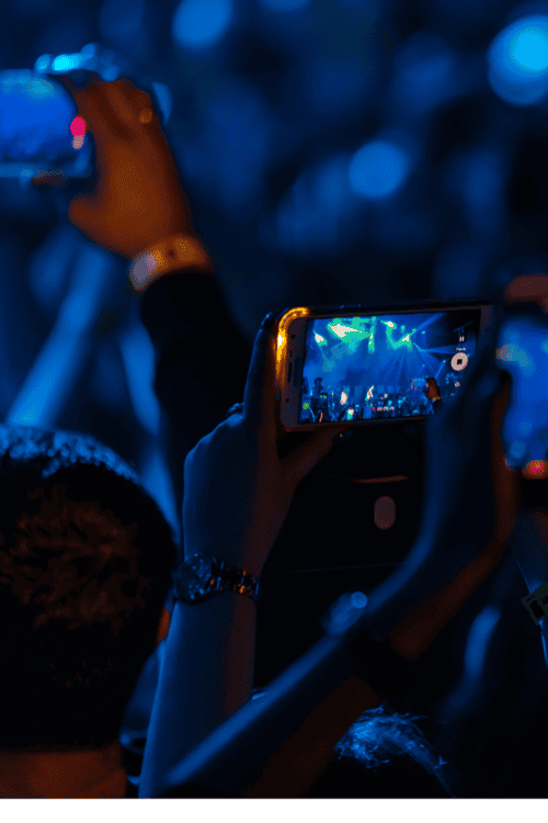 taking videos at live concert