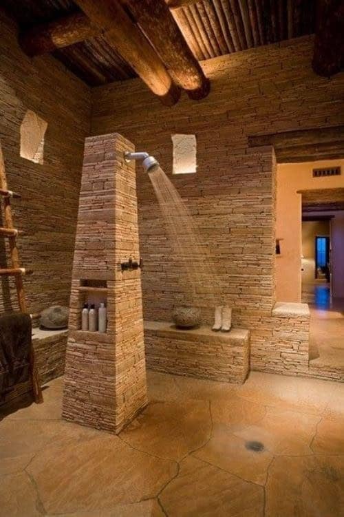 16 Pleasant Stone Batrhoom Designs For Your Private Haven 14