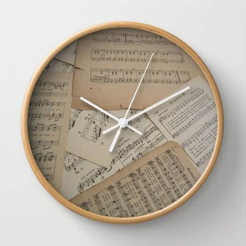 2. Vintage Music Wall Clock 2. Vintage Music Wall Clock