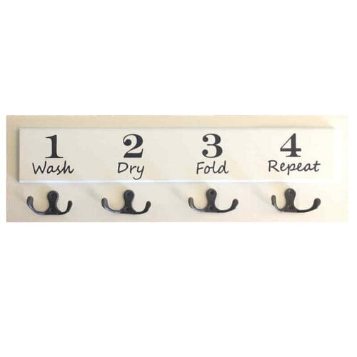 1234 Laundry Wooden hook Rack