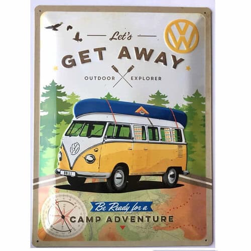 VW Bulli Lets Get away Sign