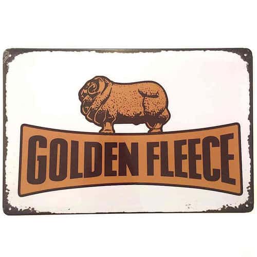 Golden Fleece Ram Metal Tin Sign