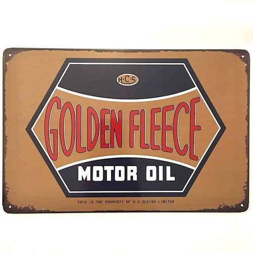 Golden Fleece Metal Tin Sign