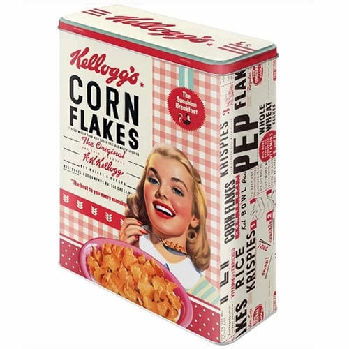 Kelloggs Girl Corn Flakes XL Storage Tin