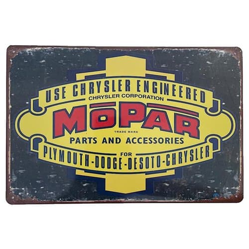 Mopar Parts Sign