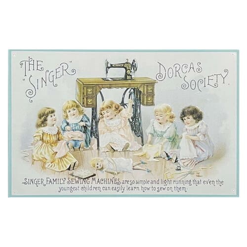 Singer Sewing Party Embossed Sign