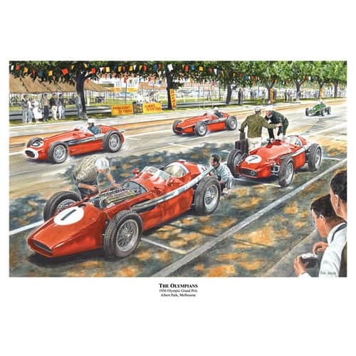 The Olympians 1956 Grand Prix Sign