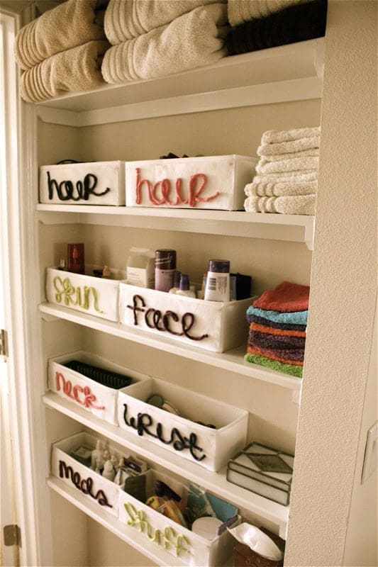 3. Bathroom Accessories Labels