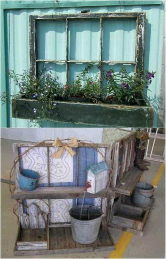 1. DIY Window Box From Upcycled Window 1. DIY Window Box From Upcycled Window