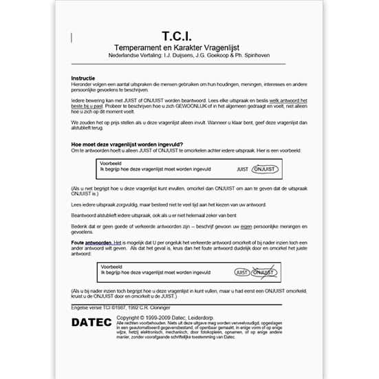 TCI Vragenlijst