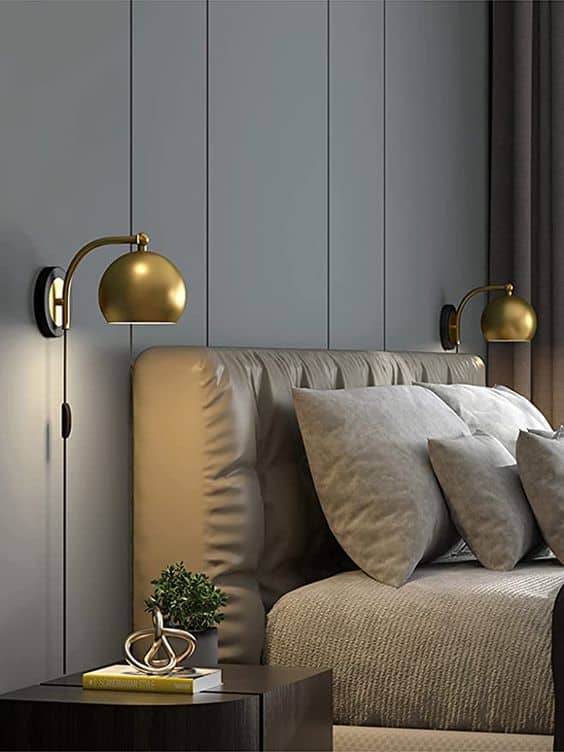 Wall sconces to illuminate the bedroom