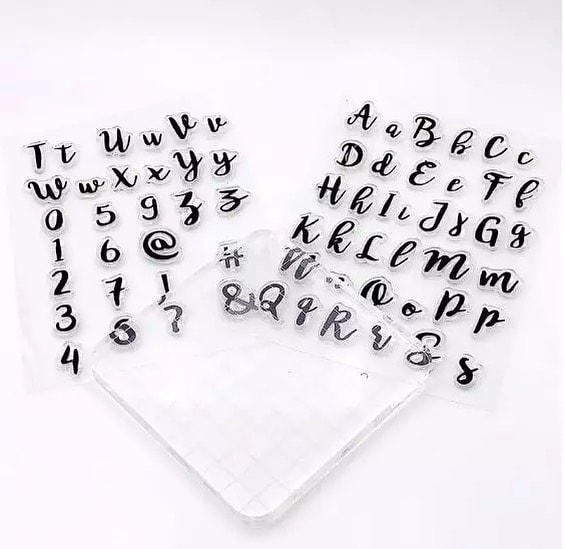Alphabet Clear Stamp with Block
