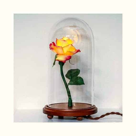 The “Belle” Enchanted Rose Beauty and the Beast Flower lamp The “Belle” Enchanted Rose Beauty and the Beast Flower lamp