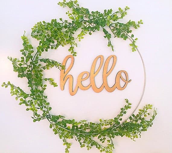 1. Spring Hoop Wreath