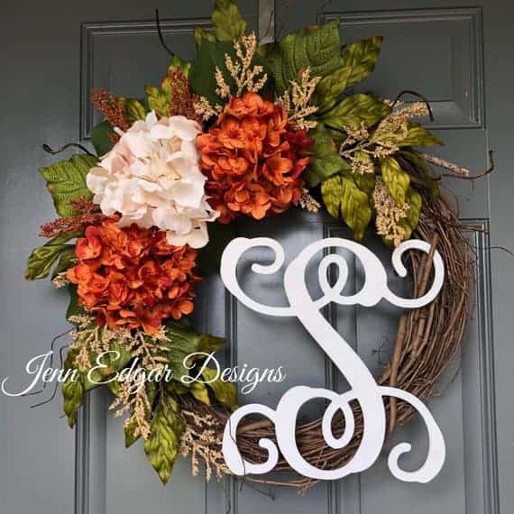 1. hydrangea wreath
