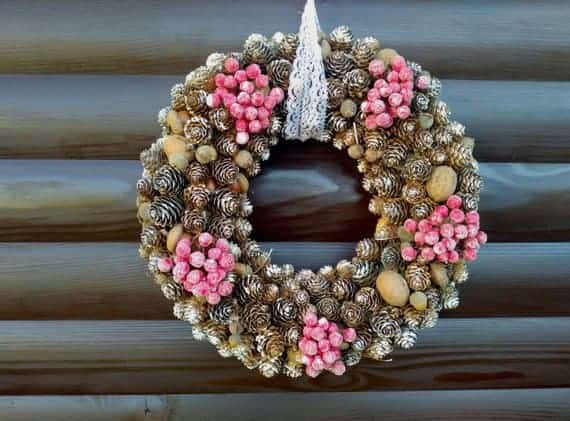 1. natural cones wreath
