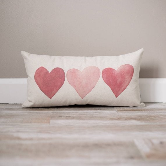1. Handmade Valentine’s Day Pillow