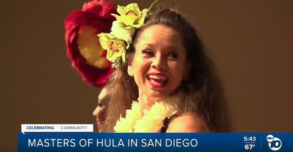 Clip from YouTube "ABC 10 Masters of Hula in San Diego"