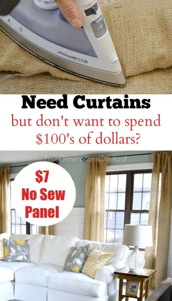 2. make curtains using burlap
