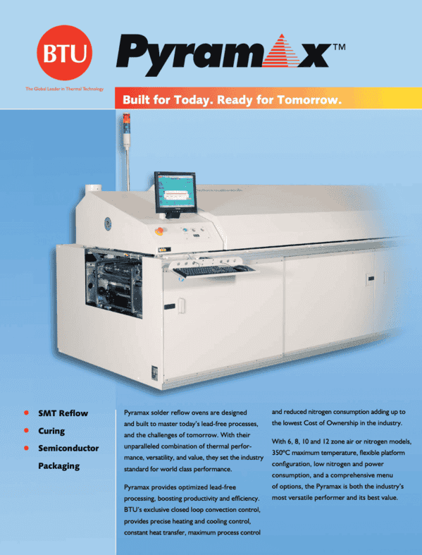 Pyramax 리플로우 오븐 - BTU