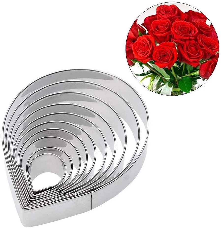 10 Piece Rose Petal Cutter Set