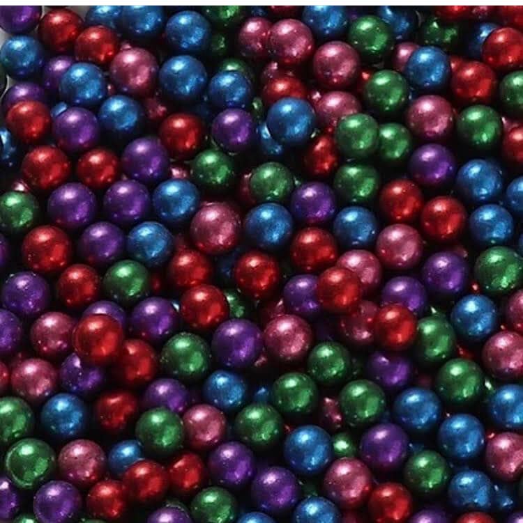 7mm Mixed Colour Metallic Sprinkles