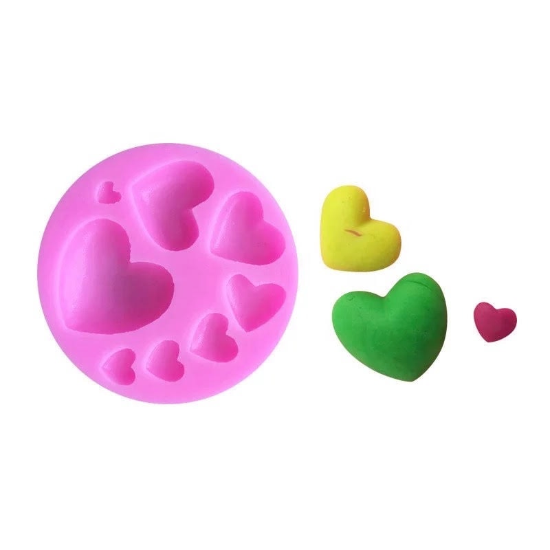 Multi Heart Silicone Mould