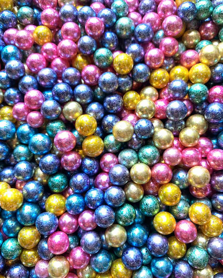 7mm Multi Colour Super Silver Beads
