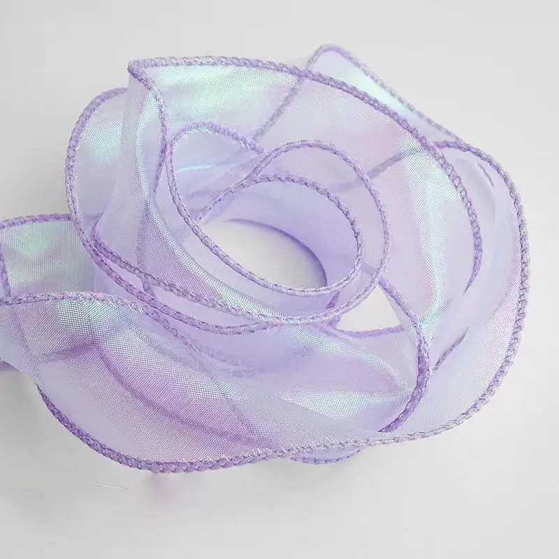 Purple Iridescent Organza Ribbon