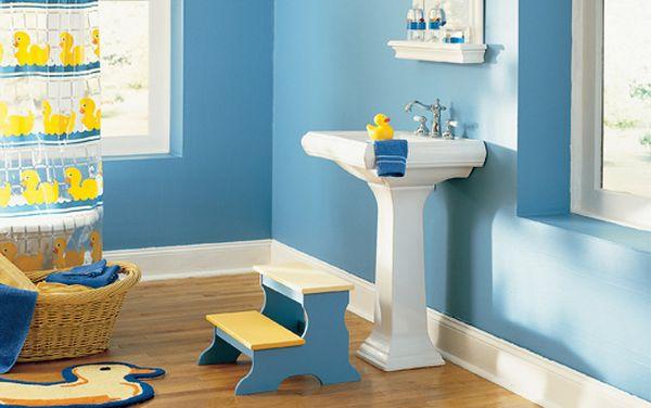 18 Cool Blue Kids Bathroom Design Ideas