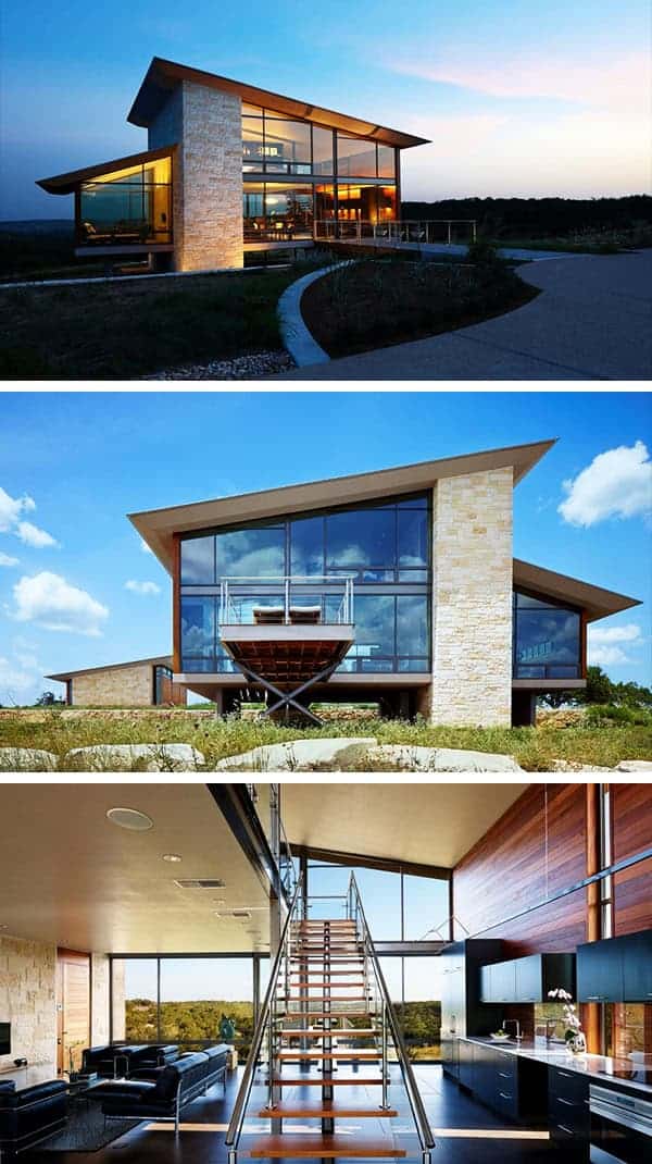Glass House by Jim Gewinner near Fredericksburg, Texas