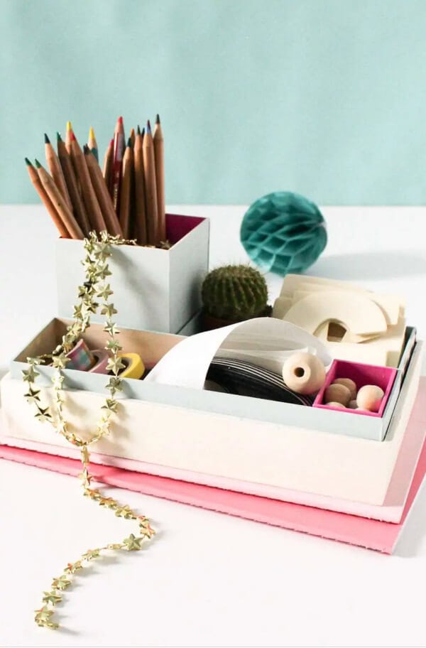 3. DIY Nesting Desk Organizer 3. DIY Nesting Desk Organizer
