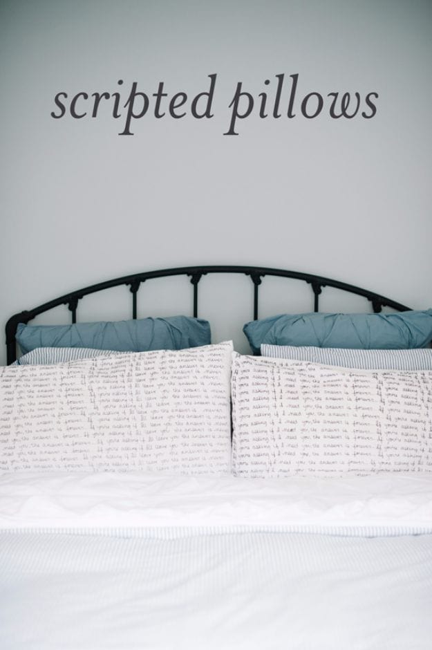 2. Sharpie Scripted Pillows