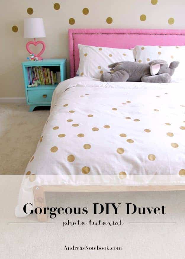 1. Easy Painted Dot Duvet DIY 1. Easy Painted Dot Duvet DIY