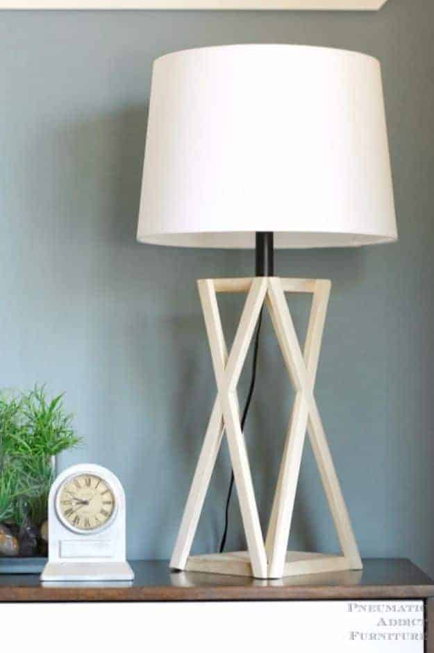 1. DIY Tapered-X Lamp