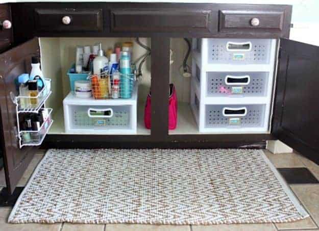 3. Create Extra Drawers Under The Sink