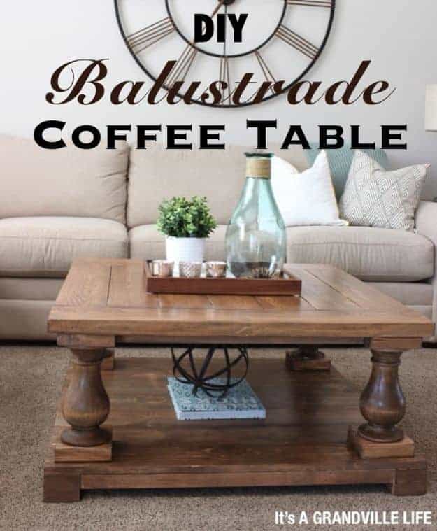 1. DIY Balustrade Coffee Table