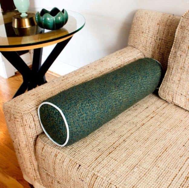1. Beefy Bolster Pillow From Old Towels