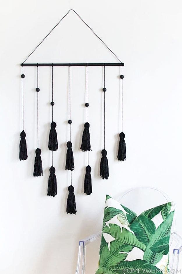1. DIY Modern Tassel Wall Hanging 1. DIY Modern Tassel Wall Hanging