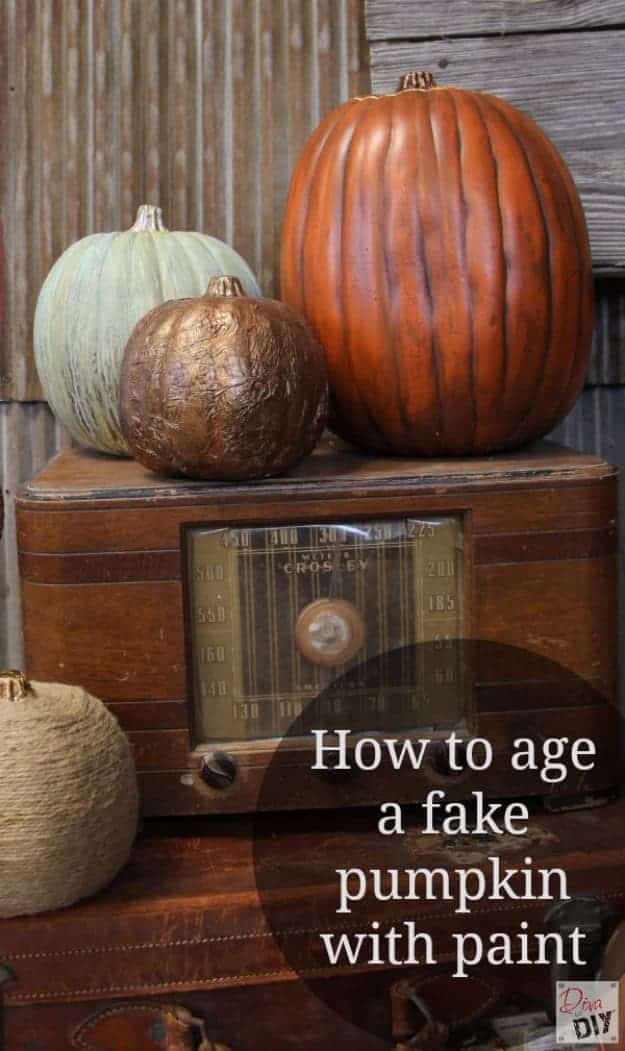 1. Faux Pumpkin Aged With Paint