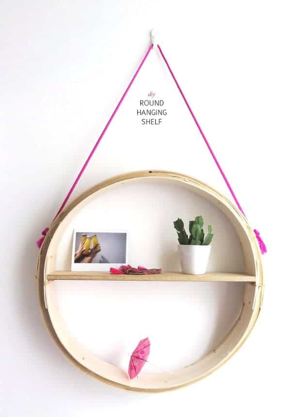 1. DIY Round Hanging Shelf 1. DIY Round Hanging Shelf