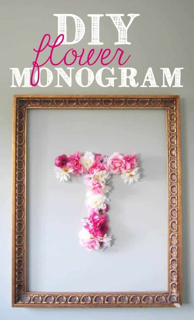 2. DIY Faux Flower Monogram 2. DIY Faux Flower Monogram