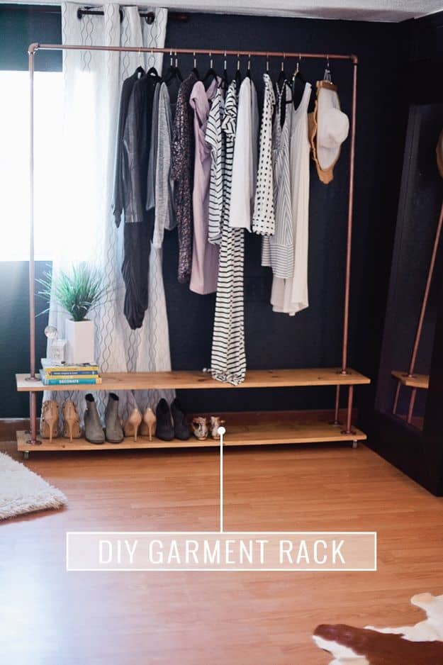 1. DIY Rolling Garment Rack