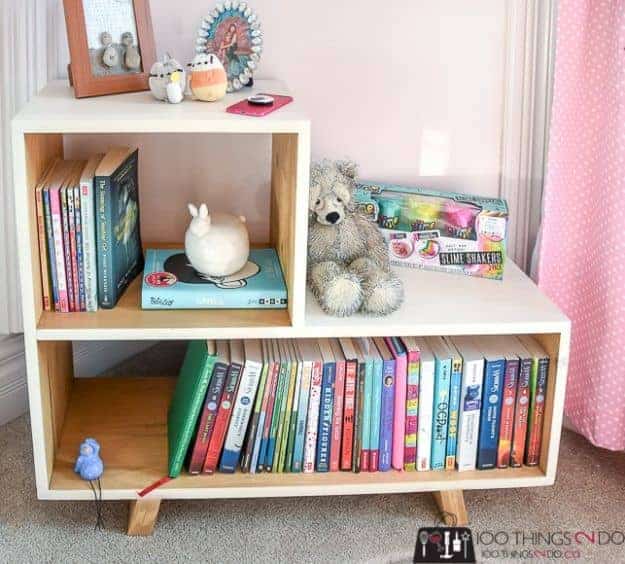 1. DIY Side Table Small Bookshelf