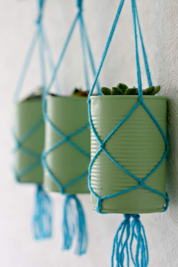 1. Tin Can Hanging Planters 1. Tin Can Hanging Planters