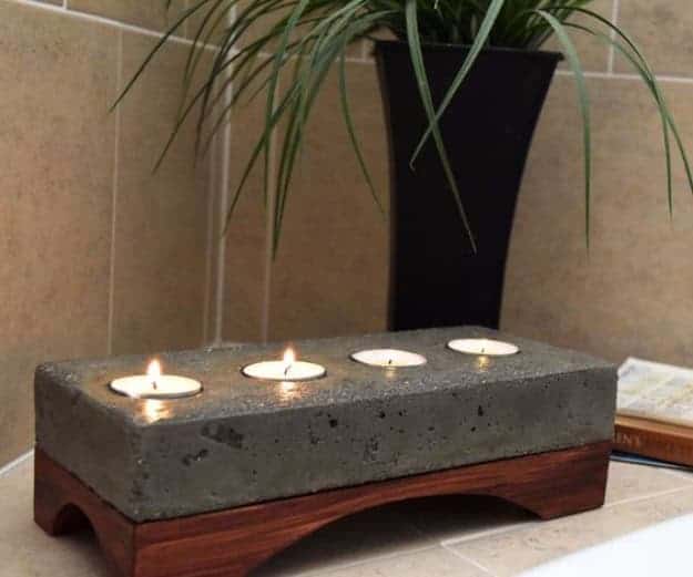 1. Concrete Candle Holder