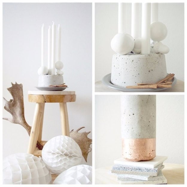 3. DIY Concrete Votives
